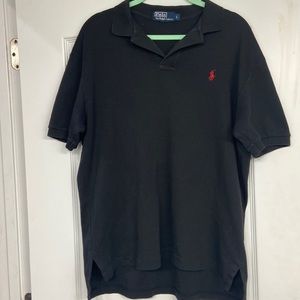 Polo by Ralph Lauren Men’s Collared shirt Size Large Black with Red logo